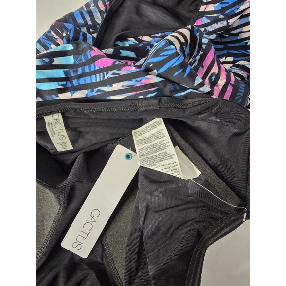 Womens Floral Multicolor One Peice Swimsuit Size 22 By Cactus- Missing Strap - Picture 10 of 15